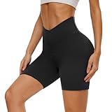 DDOBB Radlerhose Damen Kurze Shorts Bauchweg Sporthose Leggings Blickdicht High Waist Shorts...