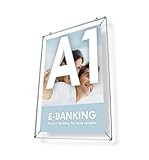 net-xpress Spannrahmen DIN A1 Posterrahmen Alu silber – Plakatrahmen für Schaufenster & Werbung...