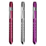 HENGBIRD Pupillenleuchte Led Stiftlampe 3er Set In Lila, Rosa, Silber Penlight Taschenlampe...