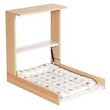 Geuther Wand Wickelregal Wicki I Wickeltisch klappbar inkl. Wickelauflage I Platzsparende...
