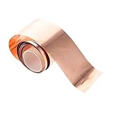 Healeved Kupferblechrolle 0,5mm Roségold Hochleitfähiges Kupferband für Elektroarbeiten Basteln...
