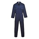 Portwest Euro-Arbeitsoverall aus Polyester-Baumwolle, Größe: L, Farbe: Marine, S999NARL