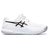 ASICS Herren Gel-Resolution 9 Clay Sneaker, White/Black, 42.5 EU