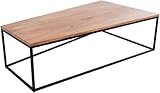 DELIFE Beistelltisch Tatius Akazie Natur Gestell schwarz 120x40/70 Trapeztisch