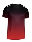 Weardear Sportshirt Herren Kurzarm Fitness Shirt Laufshirt Herren Gradient Oberteile Trainingsshirt...