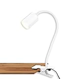 BRILONER - Schreibtischlampe mit Kabelschalter, Warmweiße Lichtfarbe, schwenkbar, Stecker,...