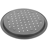 NOLITOY Carbonstahl Pizzabackblech mit Löchern Haushalts Pizzateller für Ofen Langlebiges und...
