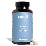 MSM Kapseln | 600 mg reines OptiMSM® pro Kapsel | 120 vegane Kapseln | Hochdosiert für...