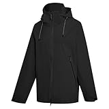 PONCEAU Damen Wasserdicht Regenjacke Leichte Wasserdicht Outdoorjacke Atmungsaktiv & Winddicht,...