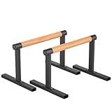 Bounabay Parallettes calisthenics Holz Rutschfeste Liegestützgriffe, Premium Turnen und...