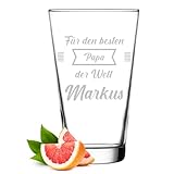 polar-effekt Leonardo Longdrinkglas 300 ml mit personalisierter Gravur für Papa - Cocktailglas für...