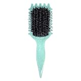 Curl Defining Brush Curly Hair Brush Wildschweinborsten Haarbürste Stylingbürste zum Entwirren,...