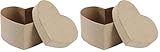 Creativ Herz-Box, Herzform, Größe 11,5x11,5 cm, H: 6 cm, 1 Stück (Packung mit 2)
