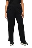 Ulla Popken Damen Jogginghose Hose, Schwarz, 58-60 EU