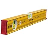 STABILA Wasserwaage Type 80 AS, 40 cm, verstärktes Alu-Profil, 1 Horizontal-Libelle, 1...