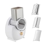 Gralara Elektrische Käsereiben Gemüseschneider Salatreibe Maker 3in1, Weiß