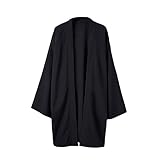 HAORUN Herren Japanischer Mantel Kimono Top Jacke Lange Strickjacke Yukata Lose Retro Vintage...