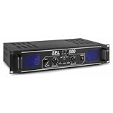 SkyTec SPL500 Audioverstärker Pa Verstärker Endstufe 500 Watt, mit 3-Band-Equalizer, 3 Kanal...