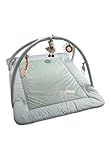 Spielbogen Ente Edda Lou, Baby Krabbeldecke 80 x 100 cm mit abnehmbarem Spielzeug und Kuscheltier,...