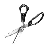 Professionelle Schneiderschere, Zackenschere, Edelstahlklingen, runde dreieckige Kante, Stoff,...