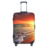 Fdfekgvplp Kofferhülle für Gepäck, Strand mit Sonnenuntergang, bedruckt, elastisch,...