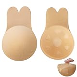 Klebe BH Push up Rückenfrei Nippelpads Unsichtbar Trägerloser Große Brust, Sticky Bra, Trägerlos...