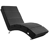 Casaria® Relaxliege XXL London 186x89x55 cm Ergonomisch Stoff Gepolstert 180 kg Belastbarkeit...