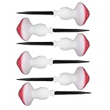 Solar-Pilz-Gartenleuchten – 6 rote LED-Heringe, wasserdichte Landschaftsdekoration,...