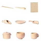 szaluyk Sensory Bin Tools – Set Mit 8 Holzschaufeln Und -zangen | montessöri-Spielzeug Für...