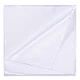 Aysatogc 2 Stück Einstecktuch Weiss Satin Einfarbig Einstecktuch Seide Einstecktücher Herren...