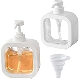 2 Stück 300ml Seifenspender Durchsichtig WISIRENT, Seifenspender Set Soap Dispenser, Seifenspender...
