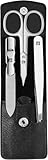 ZWILLING Maniküre-Set (3 teilig, Pediküreset für Nagelpflege und Nagelhautpflege, Leder, mit...