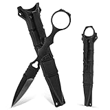 Fonyet Neck Knife Messer Zweischneidiges Outdoor Survival Messer mit Kydex Scheide 17cm Klein Messer...