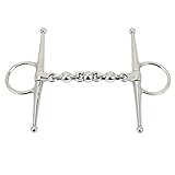 Rhawuy 135mm Full Cheek Snaffle Bit | Stainless Steel Horse Mouth Bit with Ball Chain | Helps Reduce...