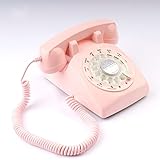 MLIMAR Festnetzhäuser Telefone Retro Corded Phone Old Fashion Rotary Telefon Vintage Festnetz...
