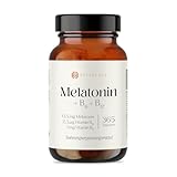Melatonin 0,5 mg + Vitamin B6 & B12 – 365 Tabletten (Jahrespackung) – Laborgeprüft –...