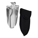 FOMIYES Tragbarer Klappbarer Kleiner Klappspaten aus Edelstahl mit Tasche Kompakte Gartenschaufel...