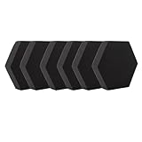 HOMOBABE 6 Stück Sechseckige Akustikplatten Schalldämmende Absorber aus Flammhemmender Hochdichter...