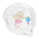 FUNNETOYU Mini Klare Aufbewahrungstasche mit Schlüsselanhänger Transparente Puppentrage...