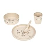 LÄSSIG Kindergeschirr Set (Teller, Becher, Schälchen, Löffel) ohne Melamin, BPA-frei, für...