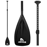Abahub SUP Paddel 3teilig Stand Up Teleskoppaddel 173-213cm Aluminium mit PU Beschichtung für SUP...