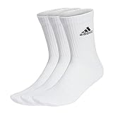 adidas Unisex Cushioned Sportswear 3 Pairs Crew Socken, White/Black, S (37-39 EU)