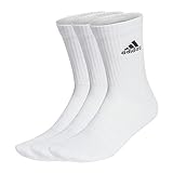 adidas Unisex Cushioned Sportswear 3 Pairs Crew Socken, White/Black, S (37-39 EU)