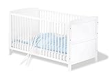 Pinolino - 111422 - Kinderbett Viktoria (140 x 70 cm) - mit 3 Schlupfsprossen, Buche, teilmassiv,...