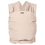 Hoppediz Elastisches Baby-Tragetuch - für Neugeborene ab Geburt (2-9 kg) - aus kbA-Baumwolle -...