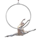 UEWQTNXS Aerial Hoop 85cm/90cm Aerial Ring Set - Rohrdurchmesser 3,2cm, rostfreier Lyra Hoop Zirkus...