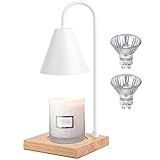 LIAMERHE Kerzen Wärmer Lampe Wachs Wärmer mit 2 Bulbs Duft Wärmer Nachtlicht Candle Warmer Lamp...