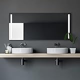 Badspiegel mit Beleuchtung Talos Light - Badezimmerspiegel 160 x 70 cm - mit hinterleuchteten...