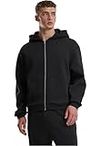 Urban Classics Herren Kapuzenpullover Fluffy Zip Hoody, Flauschiger Kapuzenpullover mit...