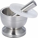 Edelstahl Mörser mit Stößel Lebensmittelecht Pestle and Mortar Stainless Steel, 10cm (3.9')...